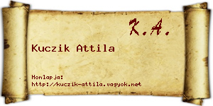 Kuczik Attila névjegykártya