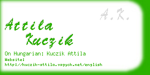 attila kuczik business card